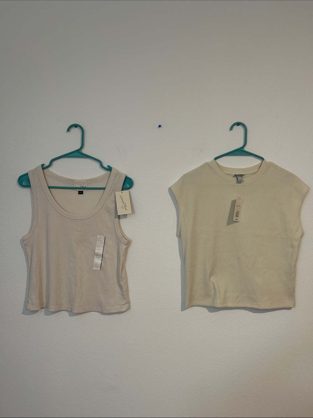 a new day Cream Tank and Cap-Sleeve Top Duo